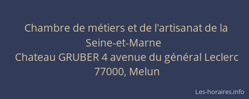 Chambre de métiers et de l'artisanat de la Seine-et-Marne