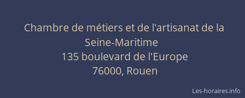Chambre de métiers et de l'artisanat de la Seine-Maritime