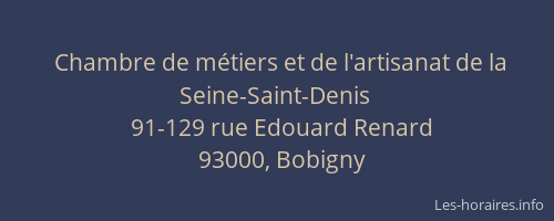 Chambre de métiers et de l'artisanat de la Seine-Saint-Denis