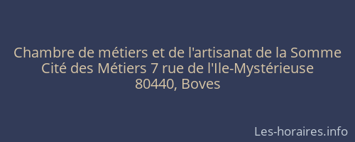 Chambre de métiers et de l'artisanat de la Somme