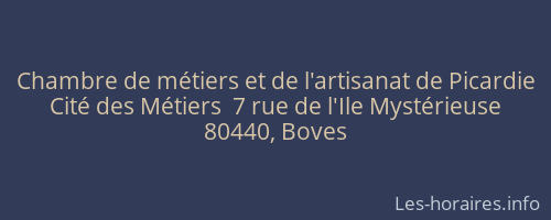 Chambre de métiers et de l'artisanat de Picardie
