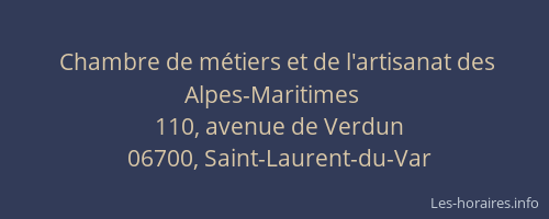 Chambre de métiers et de l'artisanat des Alpes-Maritimes