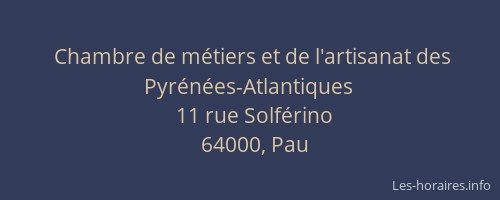 Chambre de métiers et de l'artisanat des Pyrénées-Atlantiques