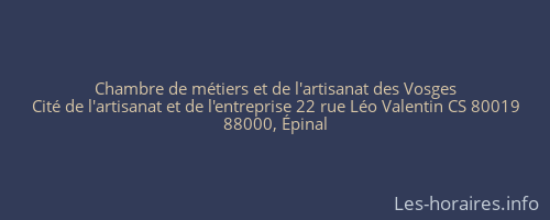Chambre de métiers et de l'artisanat des Vosges