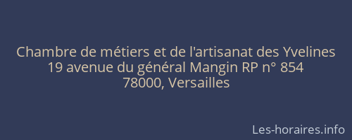 Chambre de métiers et de l'artisanat des Yvelines