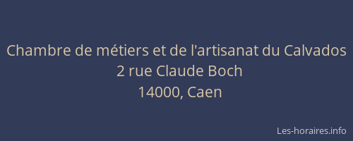 Chambre de métiers et de l'artisanat du Calvados