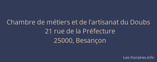 Chambre de métiers et de l'artisanat du Doubs