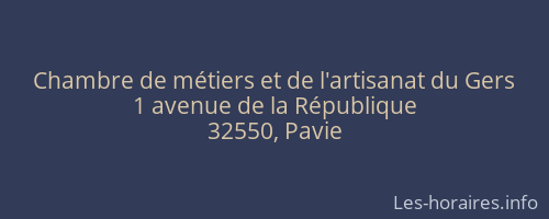 Chambre de métiers et de l'artisanat du Gers