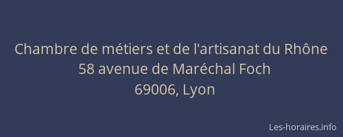 Chambre de métiers et de l'artisanat du Rhône