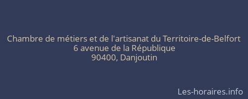 Chambre de métiers et de l'artisanat du Territoire-de-Belfort
