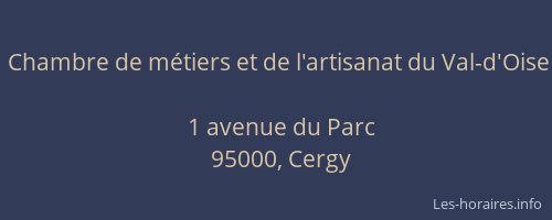 Chambre de métiers et de l'artisanat du Val-d'Oise