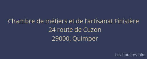 Chambre de métiers et de l'artisanat Finistère