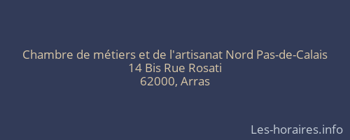 Chambre de métiers et de l'artisanat Nord Pas-de-Calais
