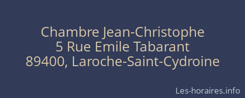 Chambre Jean-Christophe