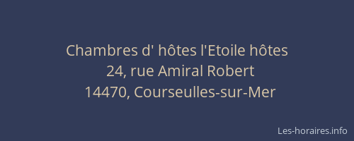 Chambres d' h&ocirc;tes l'Etoile h&ocirc;tes
