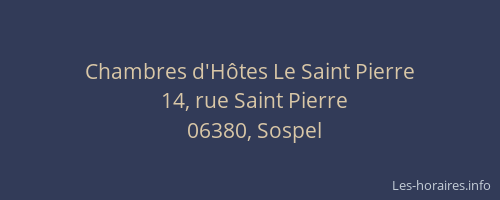Chambres d'Hôtes Le Saint Pierre