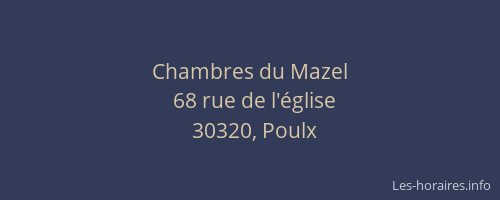 Chambres du Mazel