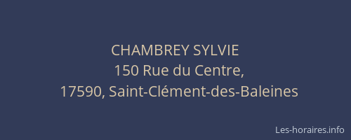 CHAMBREY SYLVIE