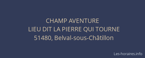 CHAMP AVENTURE