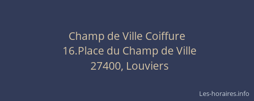 Champ de Ville Coiffure