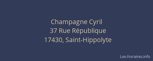Champagne Cyril