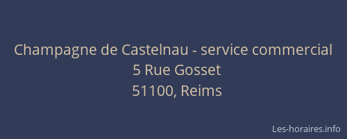Champagne de Castelnau - service commercial