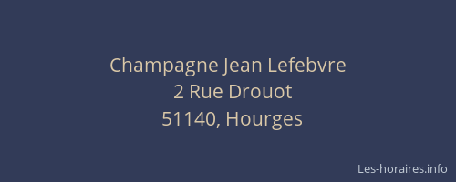 Champagne Jean Lefebvre