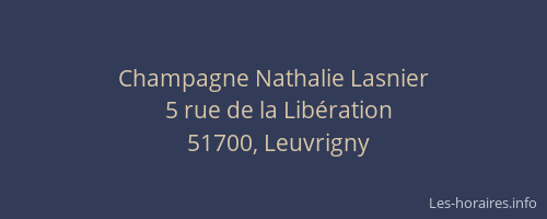 Champagne Nathalie Lasnier