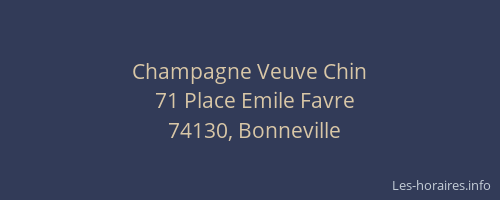 Champagne Veuve Chin