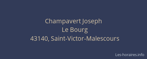Champavert Joseph