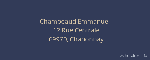 Champeaud Emmanuel