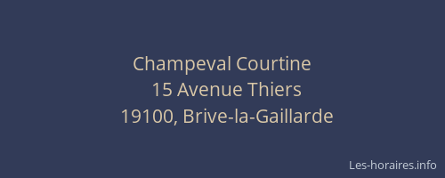 Champeval Courtine