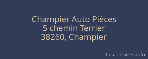 Champier Auto Pièces