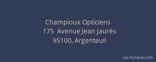 Champioux Opticiens