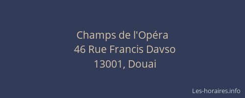 Champs de l'Opéra