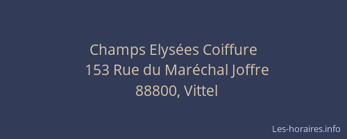 Champs Elys&eacute;es Coiffure