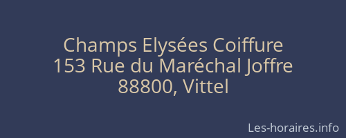 Champs Elysées Coiffure