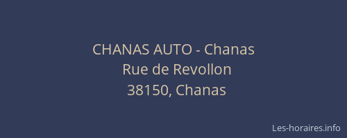 CHANAS AUTO - Chanas