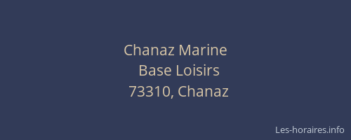 Chanaz Marine