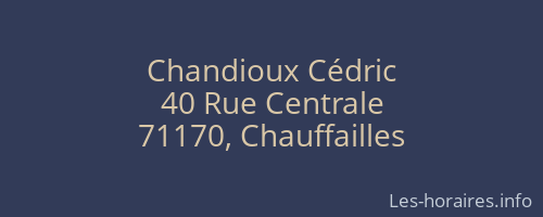 Chandioux Cédric