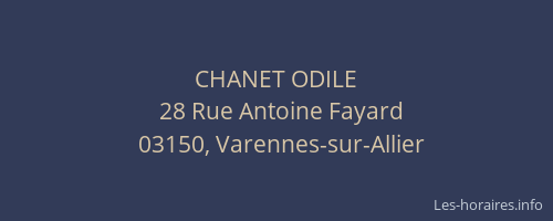 CHANET ODILE