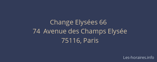 Change Elysées 66