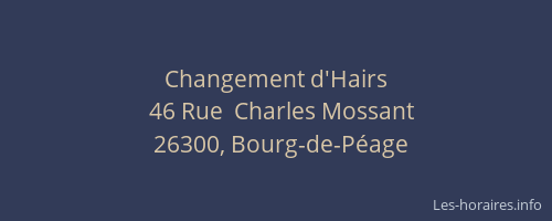 Changement d'Hairs