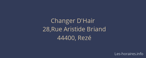 Changer D'Hair