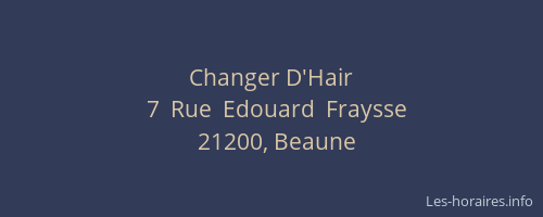 Changer D'Hair