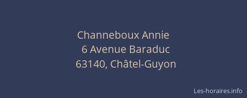 Channeboux Annie