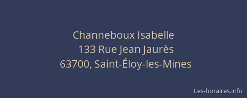 Channeboux Isabelle