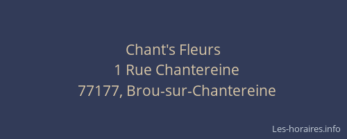 Chant's Fleurs