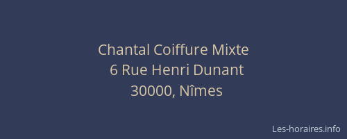 Chantal Coiffure Mixte