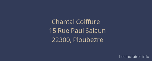 Chantal Coiffure